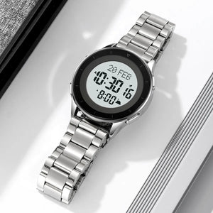 SKMEI - 2300 - Qibla Azan Time Reminder Prayer Watch - silver image 2