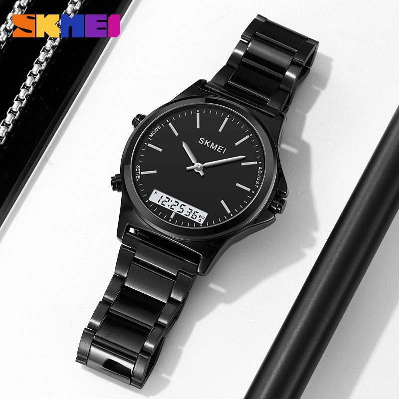Skmei - 2120 - Electronic Luminous 30m Waterproof - Black/Black image 1