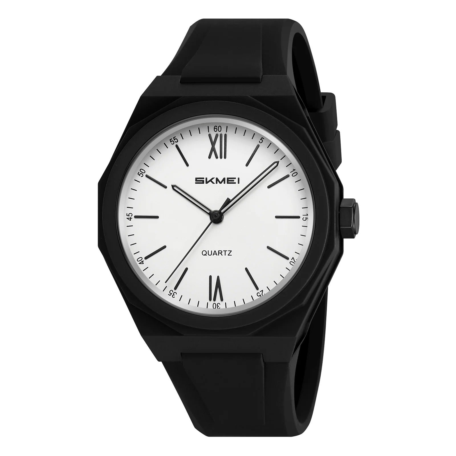 SKMEI - 2470 - High Quality Luxury Watch - White-Line image 3