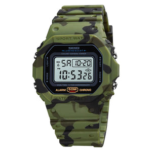 SKMEI 1628 Classic Digital Sports Watch - ArmyGreen/Camo