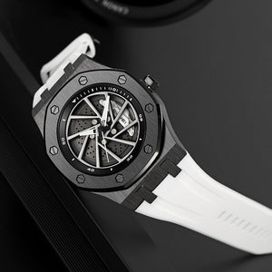 SKMEI - 2359 - Rotating Wheel Sports Edition Watch - white-silical gel image 0