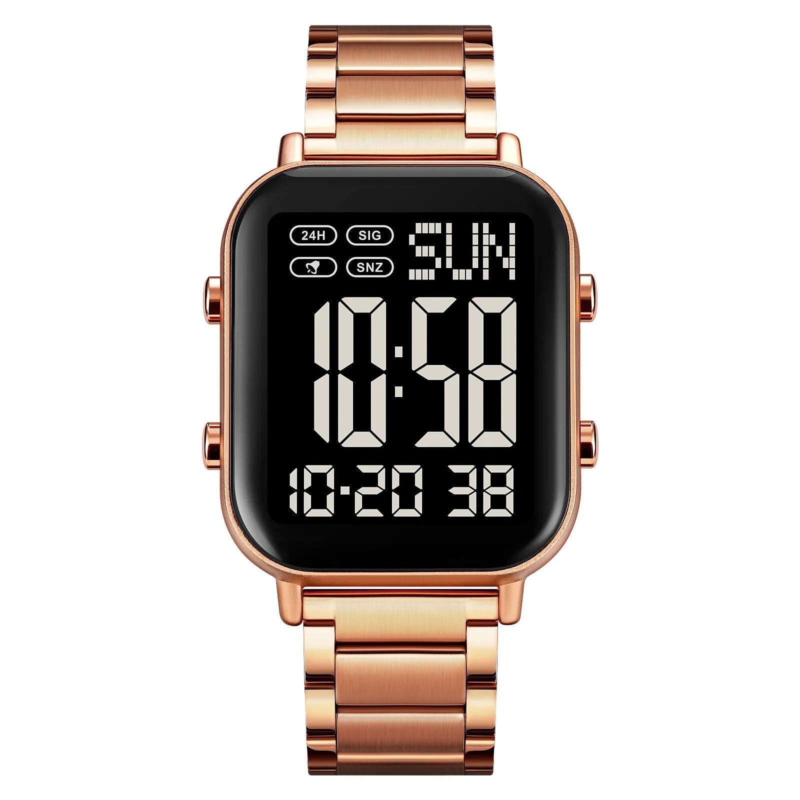 Skmei – 2259 – Digital Steel Watch – Rose Gold/Black image 0