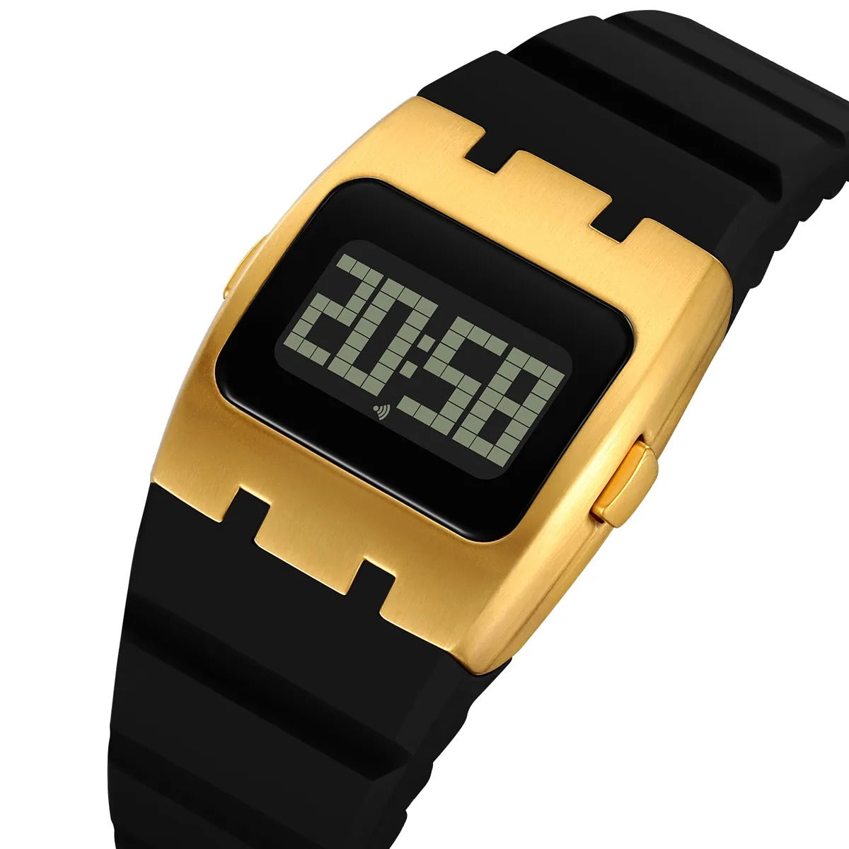 SKMEI 2415 Compact Digital Silicone Strap Watch - Gold image 0