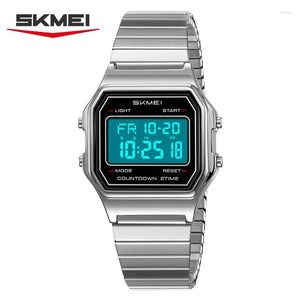 Skmei – 2465 – Digital Spring Strap Watch – Silver/SpringStrap image 4