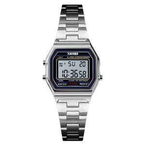 Skmei 1415 - Women Digital Stainless Steel Water Resistant - silver image 1