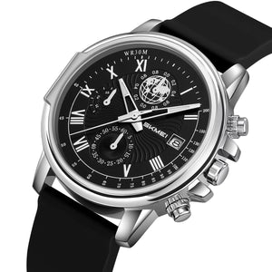 SKMEI - 2468 - Luxury Analog Quartz Chronograph Watch - silver/black image 0