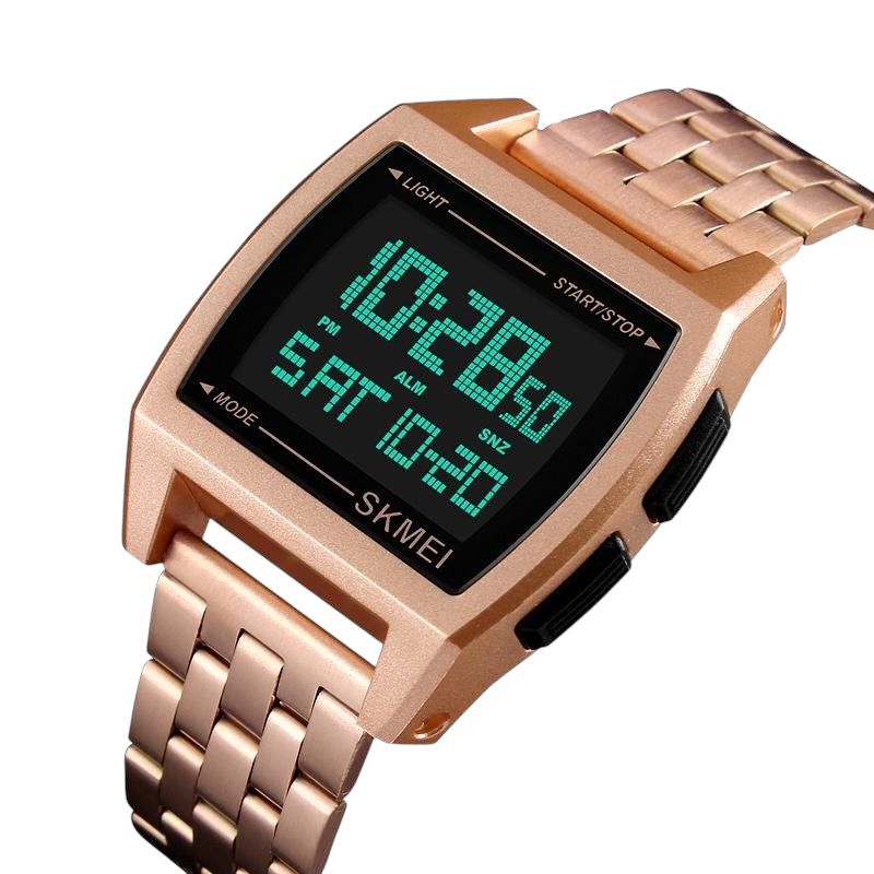 SKMEI - 1368 - Digital Electronic Male Clock Military Sports Watch - rose gold image 3