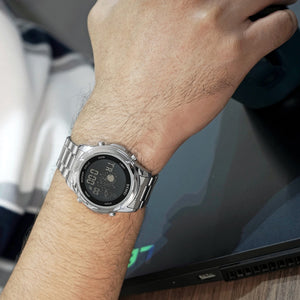 Skmei - 2019 - Advanced Digital Features Dual Time Watch - silver-black image 1