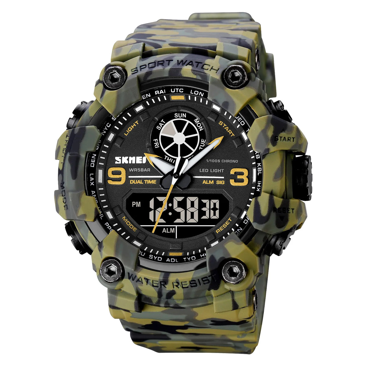SKMEI 1818 Digital Sports Watch - GreenCamo