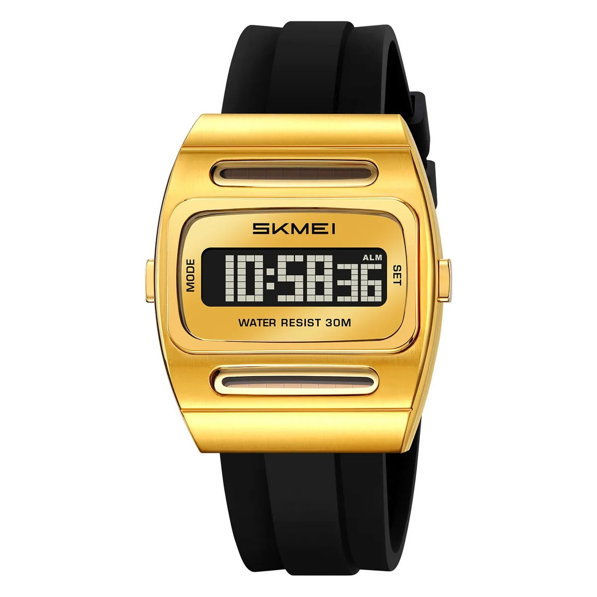 SKMEI 2563 Solar Powered Digital Watch - gold image 2