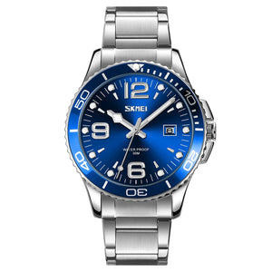 Skmei – 9278 – Luxury Stainless Steel Quartz Watch – Blue image 0