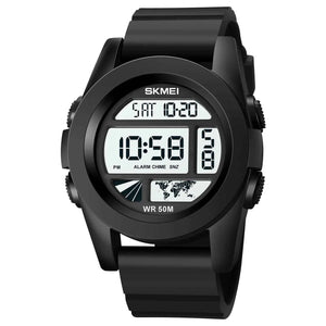 SKMEI 1906 Bold Digital Sports Watch - Black/White