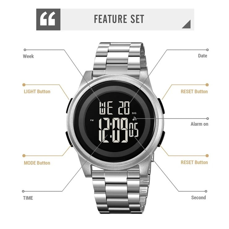SKMEI - 2379 - Multi-Function Digital Watch - Silver image 5