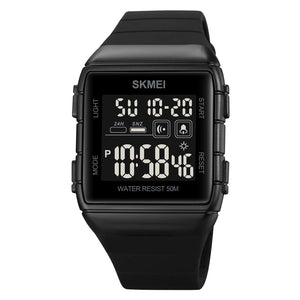 SKMEI 1960 Digital Sports Watch - Black/Black