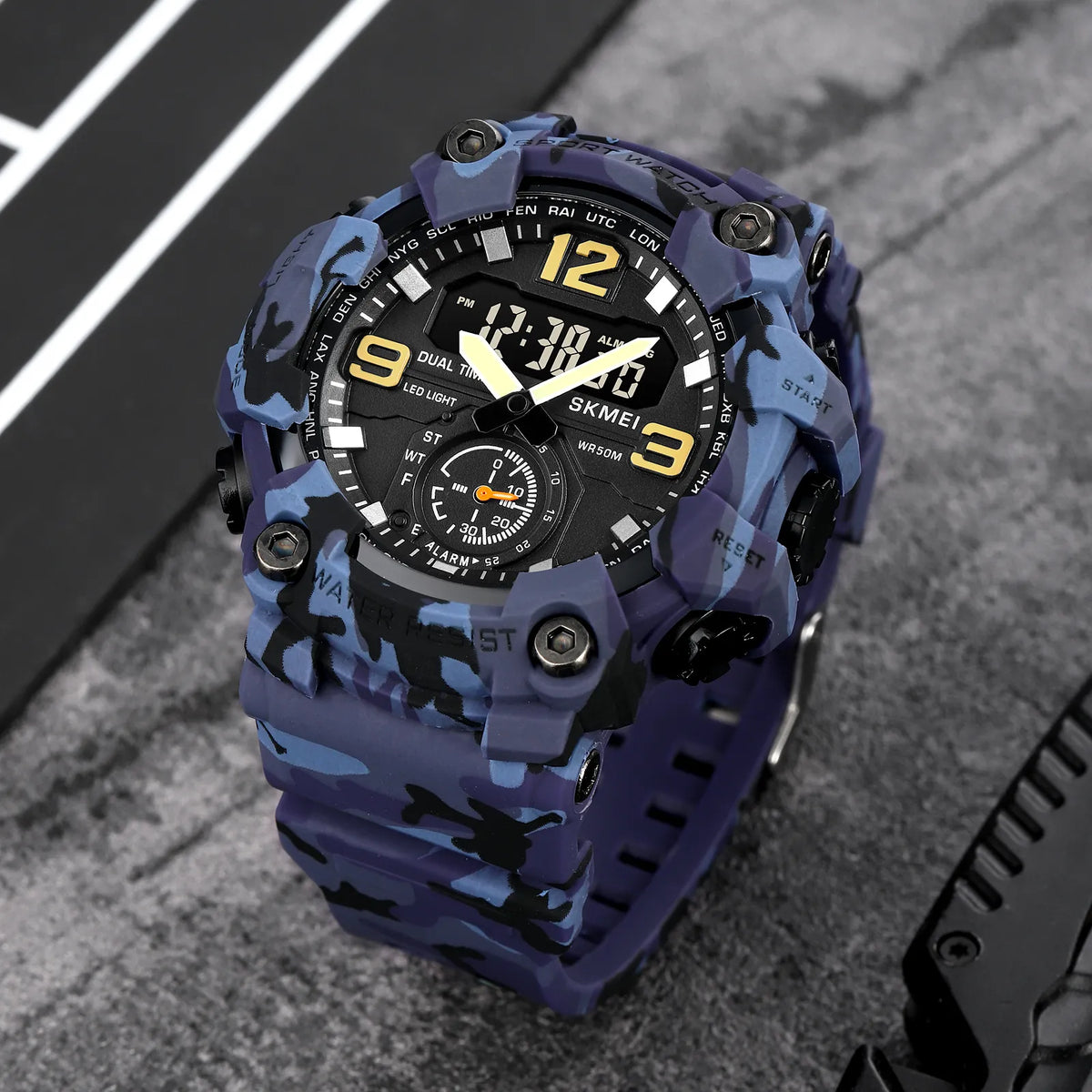 SKMEI 1965 Digital Sports Watch - BlueCamo