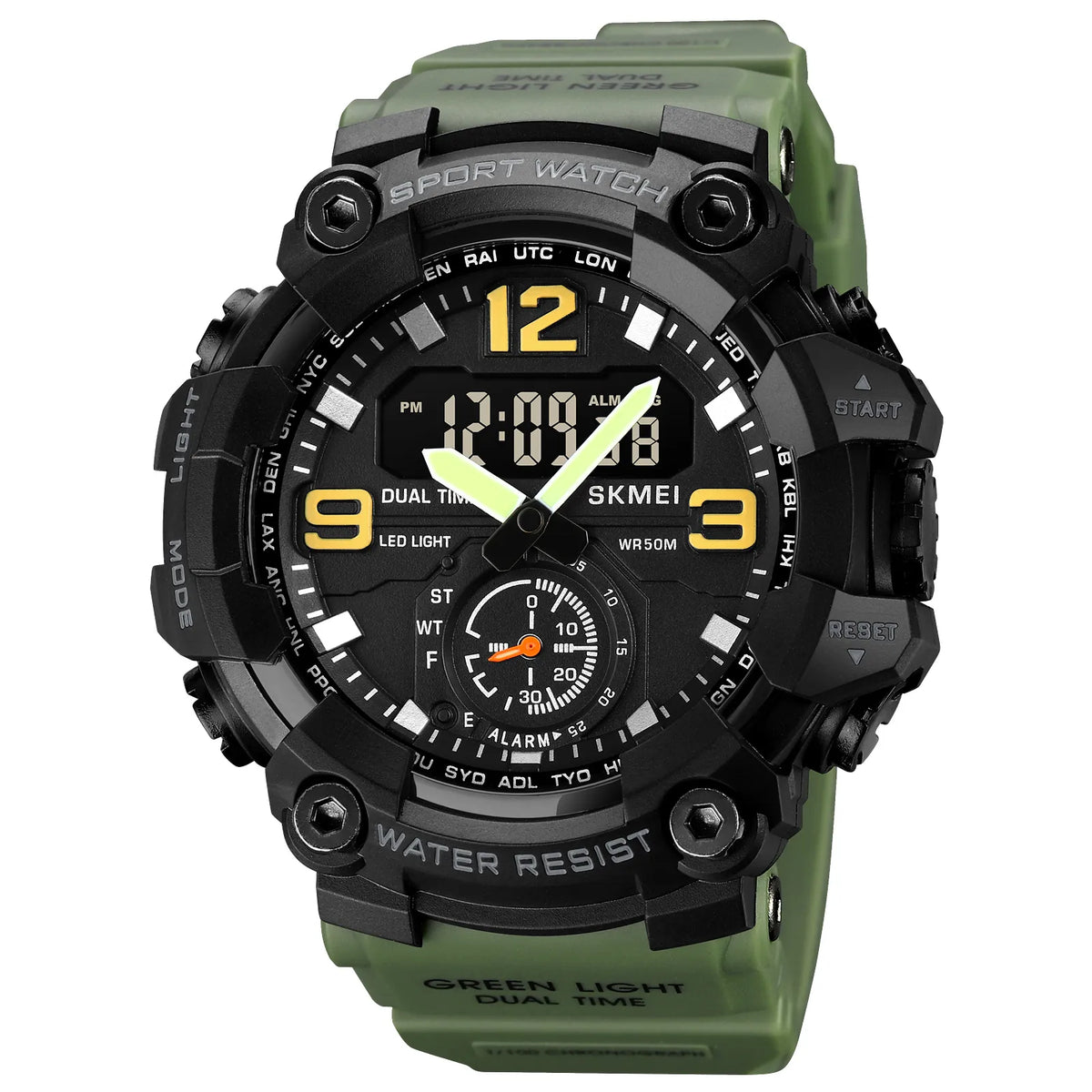SKMEI 1965 Digital Sports Watch - ArmyGreen