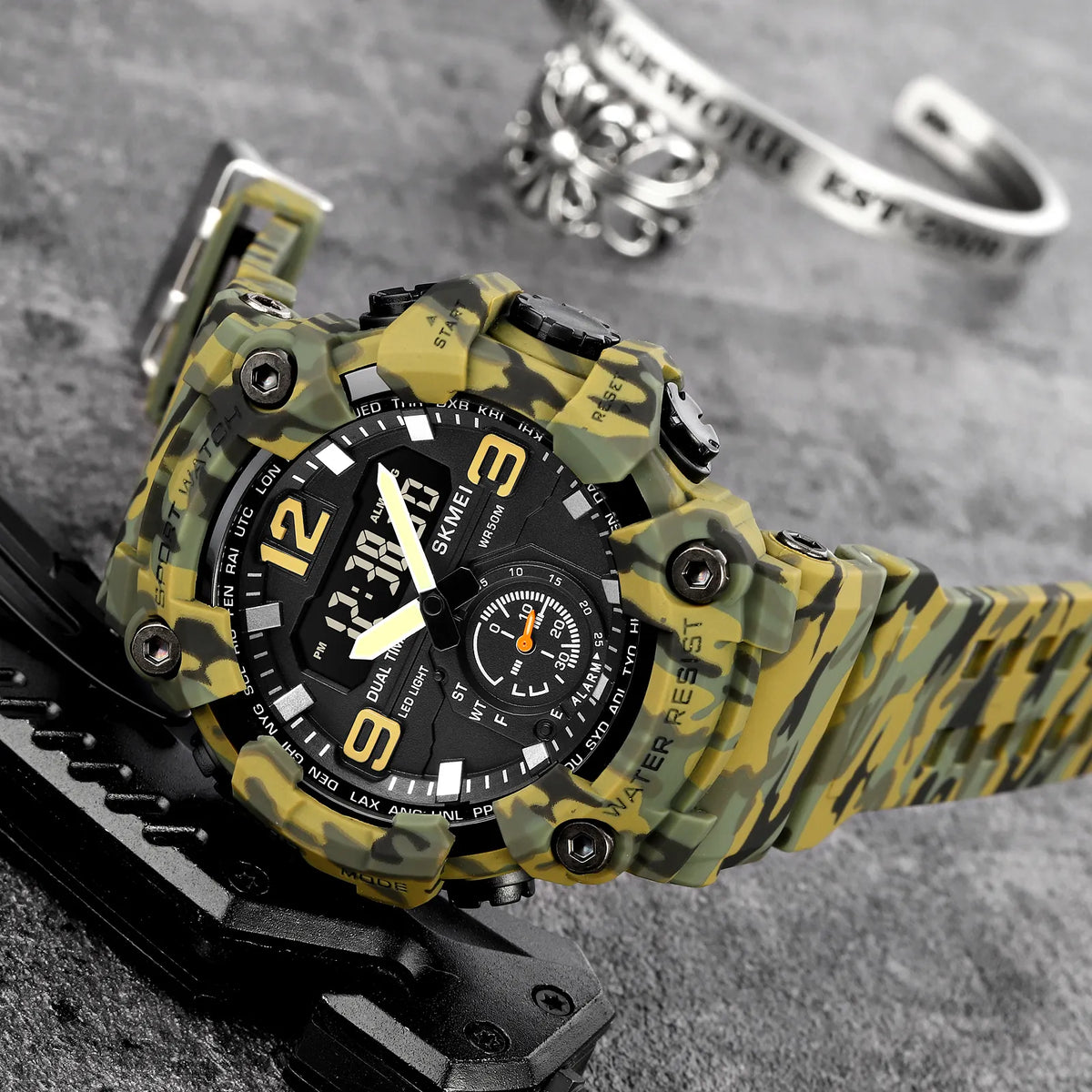 SKMEI 1965 Digital Sports Watch - GreenCamo