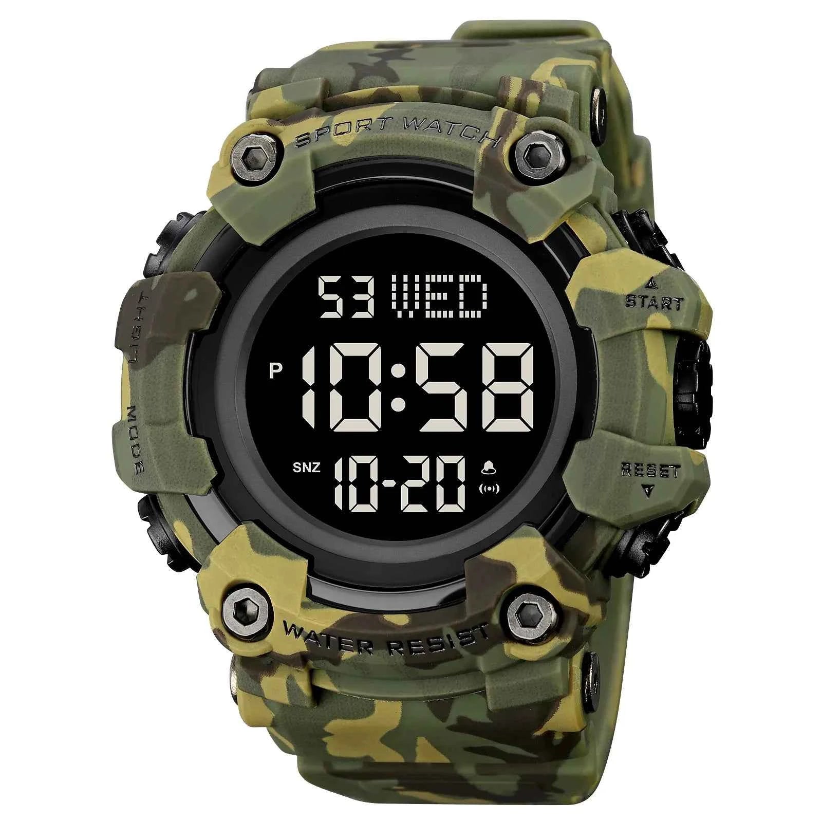 SKMEI 1968 Rugged Digital Sports Watch - GreenCamo