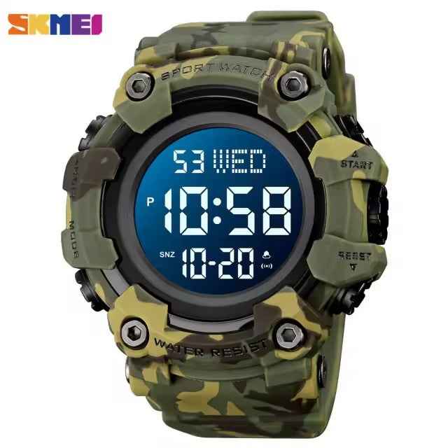SKMEI 1968 Rugged Digital Sports Watch - GreenCamo