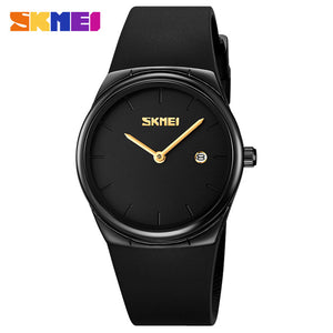 SKMEI - 1601 - Analog Display Silicone Band Quartz Watch - black image 2