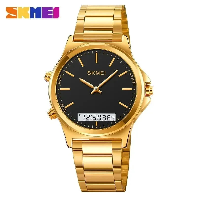 Skmei - 2120 - Electronic Luminous 30m Waterproof - Gold/Black image 1