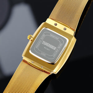 SKMEI - 9311 - Elegant Square Quartz Mesh Edition Watch - gold/silver image 2