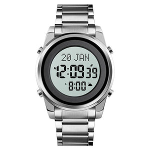 SKMEI - 1734 - Qibla Azan Time Reminder Prayer Watch - silver image 0