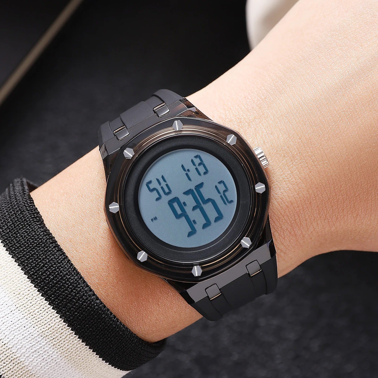 Skmei - 2489 - Stealth Core Digital Watch - Black/White image 2