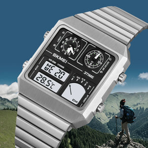 SKMEI 2198 Digital Thermometer Multifunctional Watch - Silver image 4