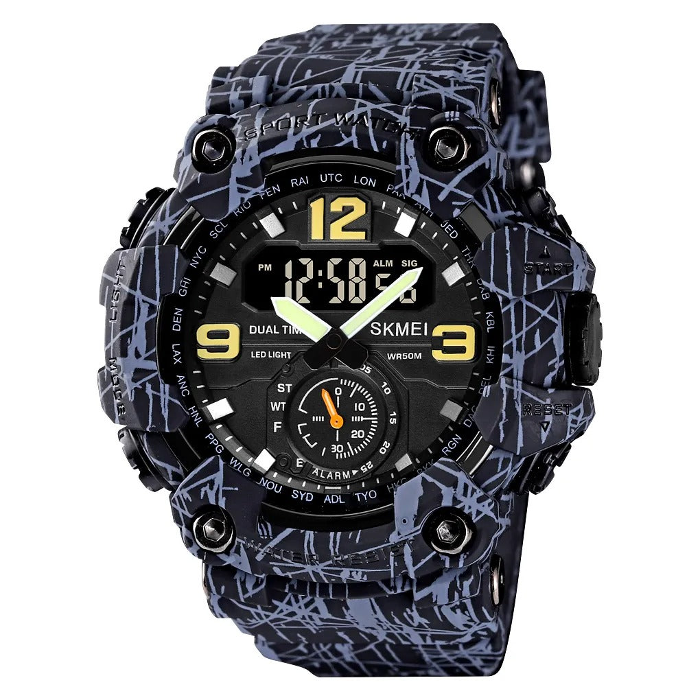 Skmei - 1637 - Warrior Dual Display Watch - Grey/Black image 0