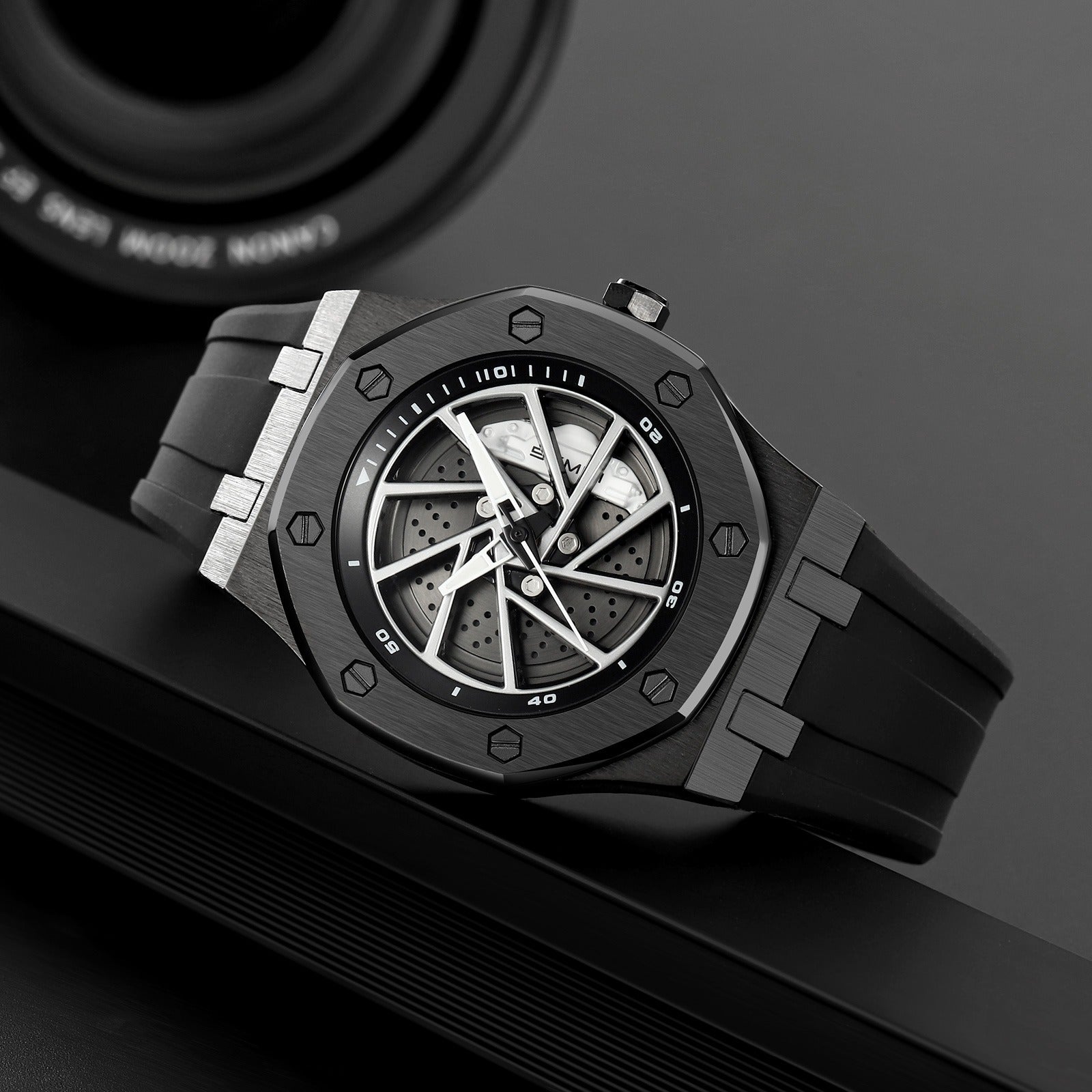 SKMEI - 2359 - Rotating Wheel Sports Edition Watch - black-silical gel image 4