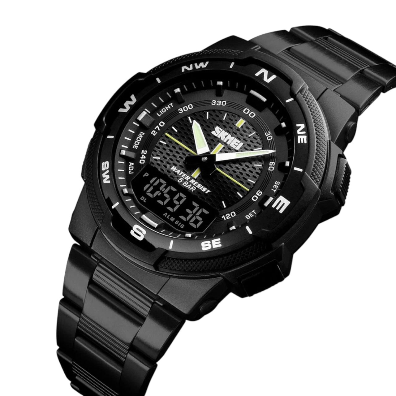 Skmei - 1370 - Navitech Dual Display Watch - Black/Black image 0