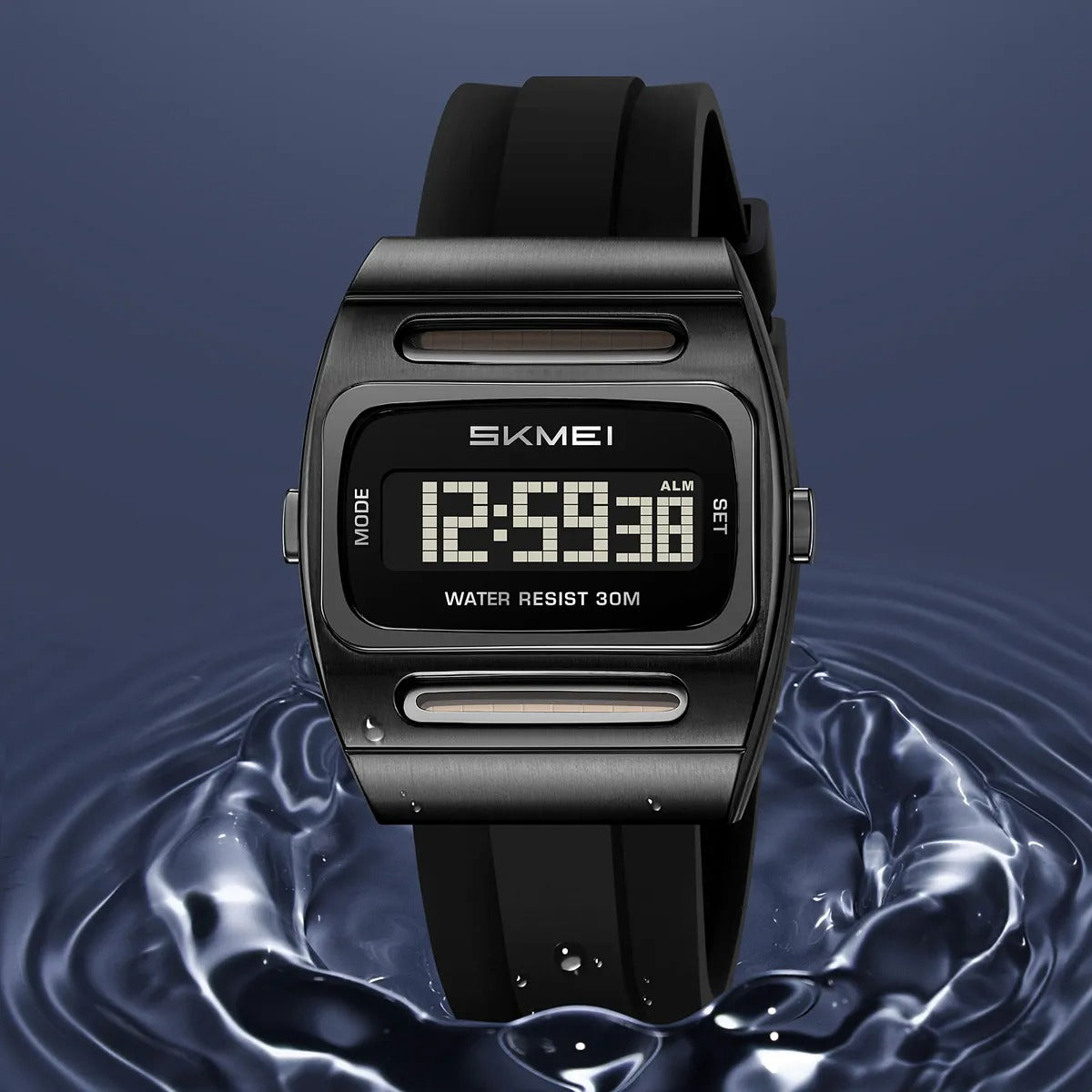 SKMEI 2563 Solar Powered Digital Watch - black image 4