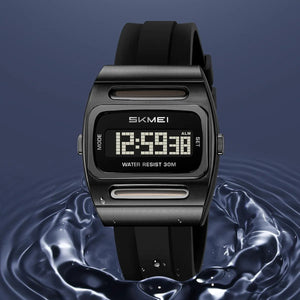 SKMEI 2563 Solar Powered Digital Watch - black image 4