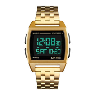 SKMEI - 1368 - Digital Electronic Male Clock Military Sports Watch - gold image 0
