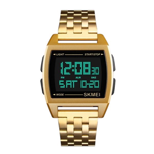 SKMEI - 1368 - Digital Electronic Male Clock Military Sports Watch - gold image 0