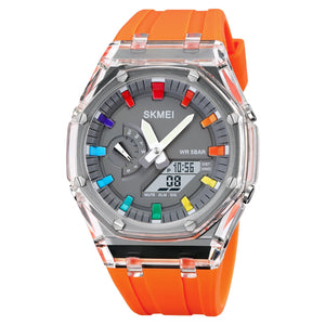 Skmei - 2100 - World Time 50m Waterproof - Orange image 0