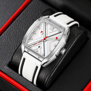 SKMEI - 9364 - Sporty Barrel Shape Quartz Watch - white image 1