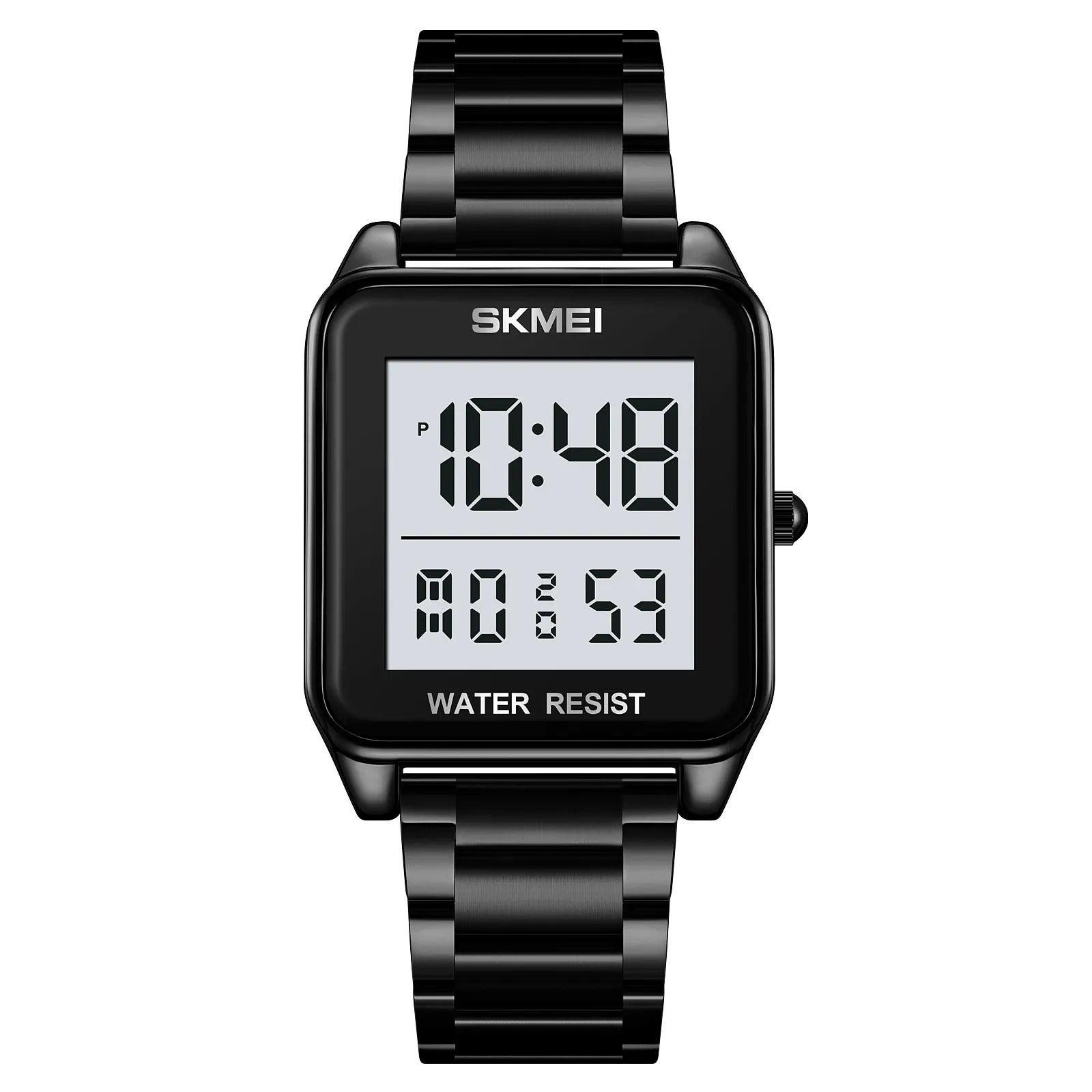 SKMEI 2154 Rectangle Digital Sports Wristwatch - black/white image 0