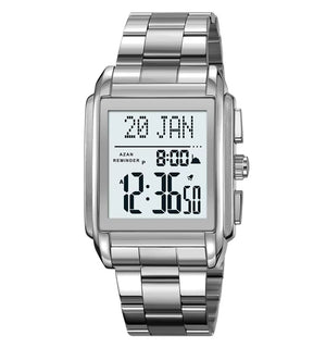 SKMEI - 2405 - Qibla Azan Time Reminder Prayer Watch - silver image 0