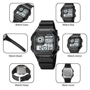 Skmei - 1998 - Digital Sports 50M Waterproof Watch - Black image 7