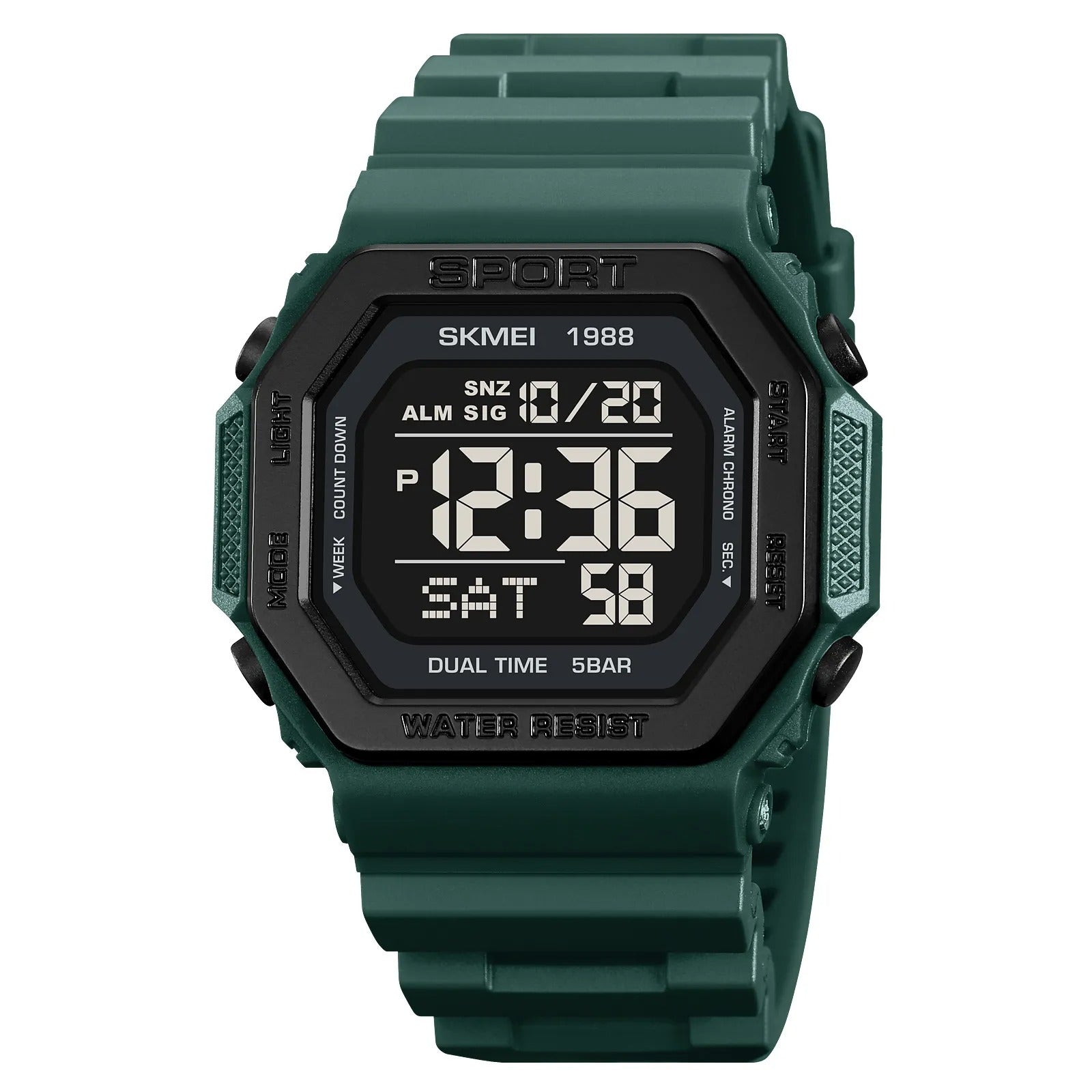 Skmei - 1988 - Street Armor Digital Watch - Dark Green image 0