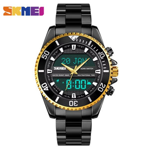 SKMEI - 1896 - Qibla Azan Time Reminder Prayer Watch - black/gold image 4