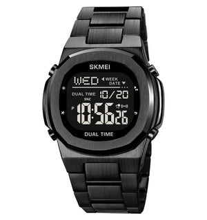 SKMEI 2004 Digital Chronograph Countdown Timer Watch - Black/black