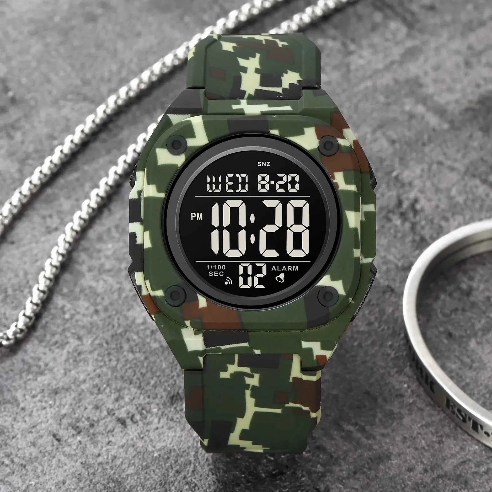 SKMEI 2160 Smart Digital Functions Watch - Armygreen/camo