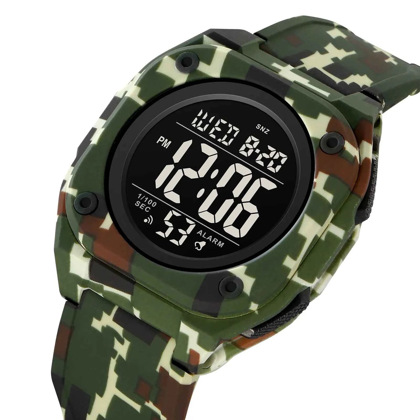 SKMEI 2160 Smart Digital Functions Watch - Armygreen/camo
