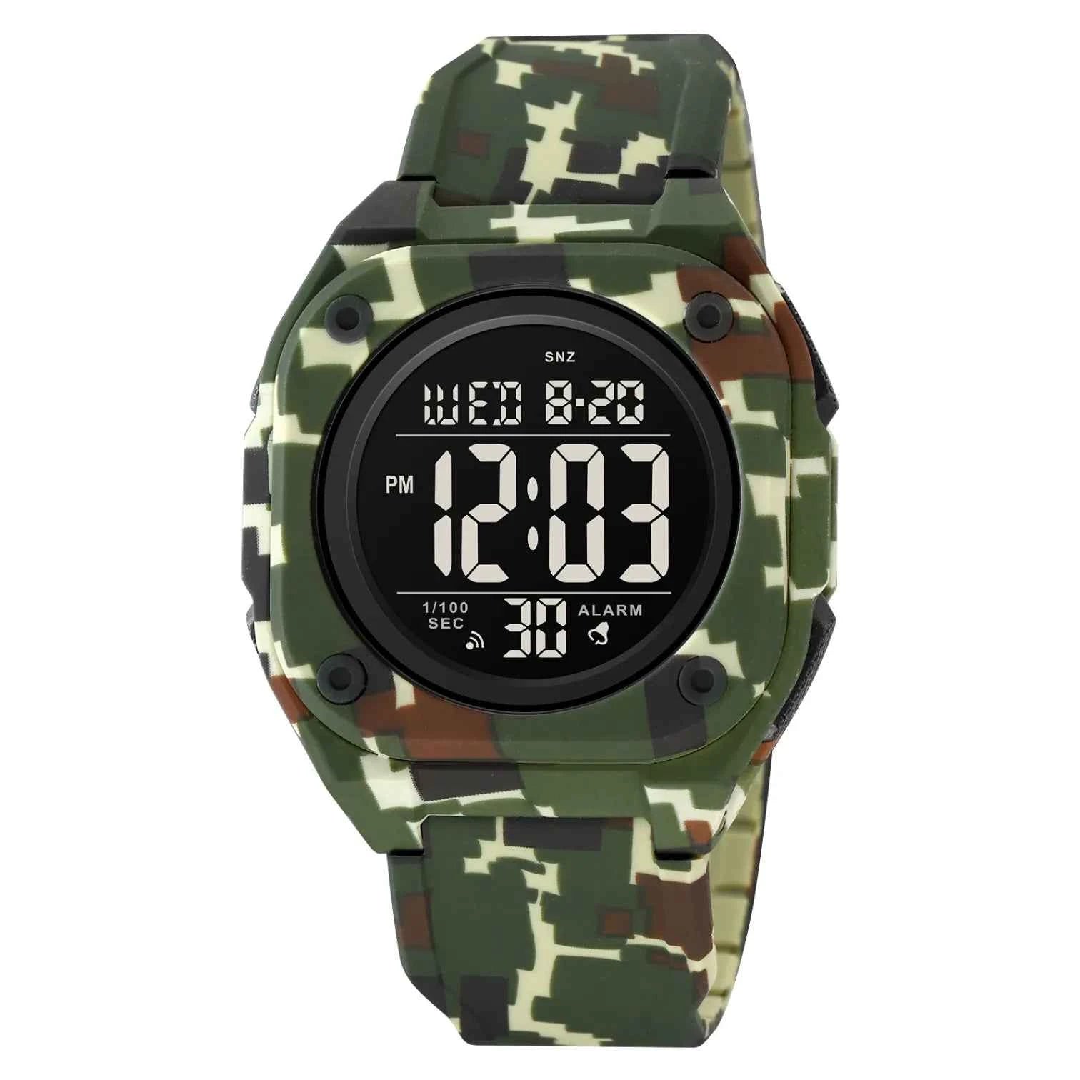 SKMEI 2160 Smart Digital Functions Watch - Armygreen/camo