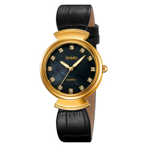 SKMEI 2165 Women Elegant Quartz Watch - Gold/Black/Black