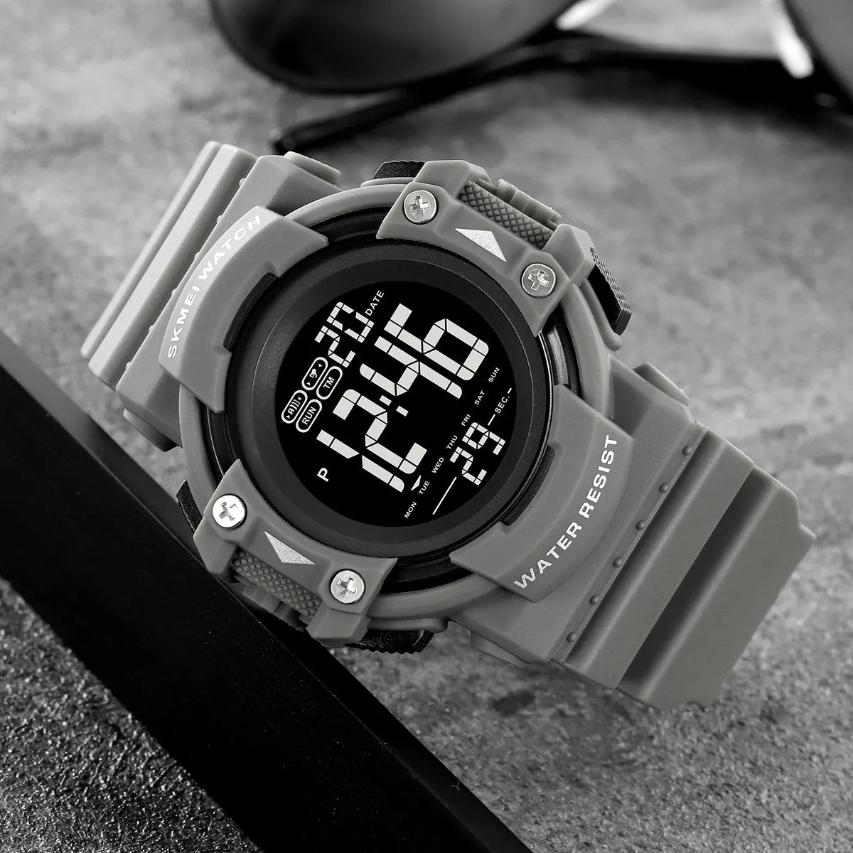 SKMEI 2195 Rugged Digital Sports Watch - Grey