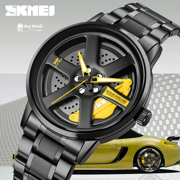 Skmei - 1787 - Rotating Wheel Rim - Yellow image 1